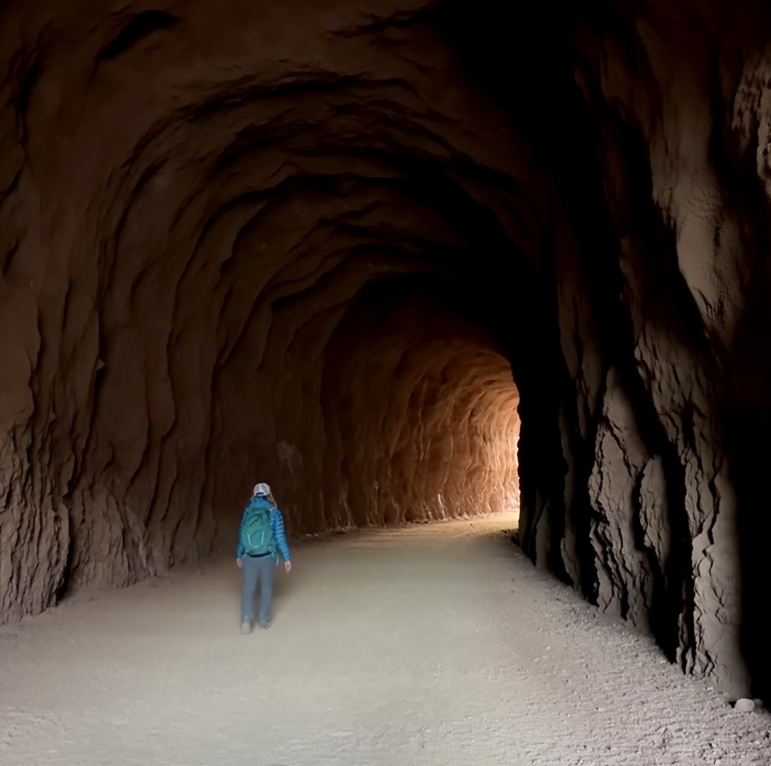 Karen in one of the tunnels on the Historic Railroad Trail in Lake Mead National Recreation Area