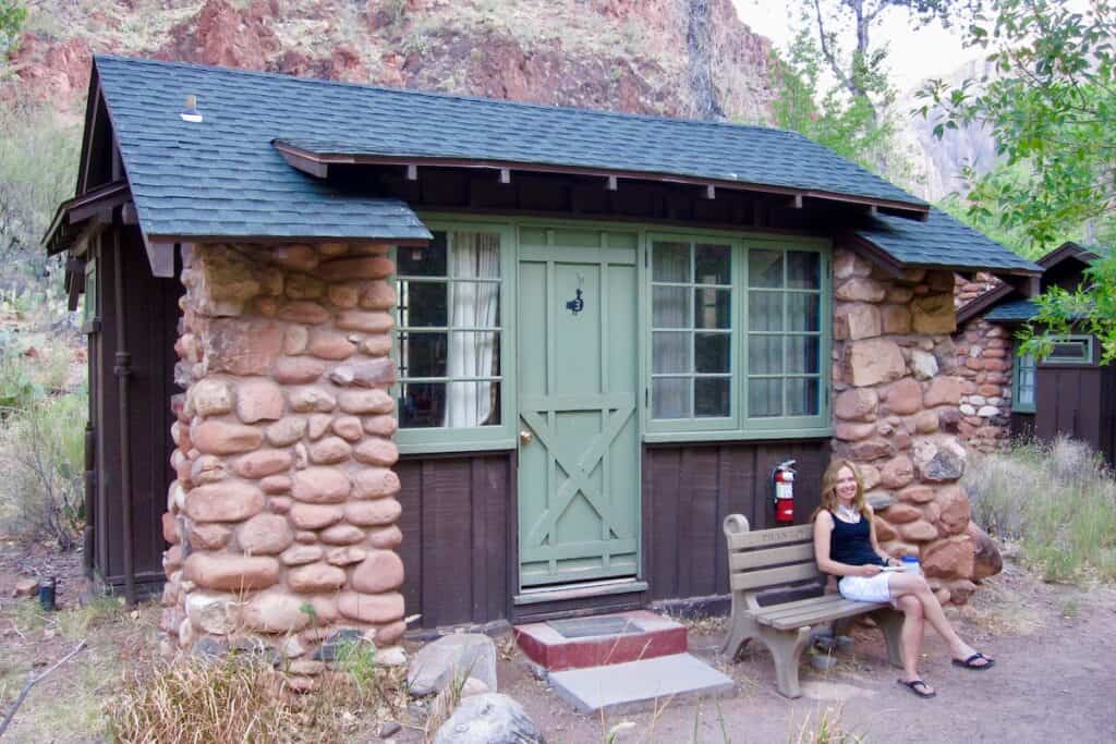 A one-room cabin that sleeps four people at Phantom Ranch in Grand Canyon National Park