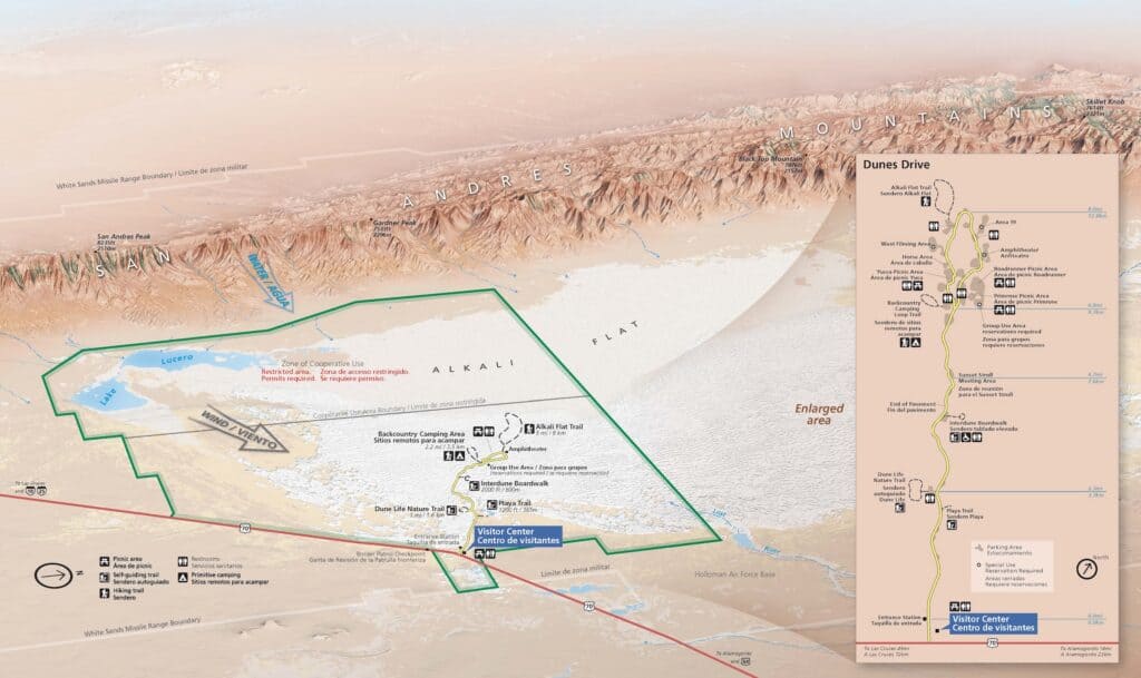 general map of White Sands National Park